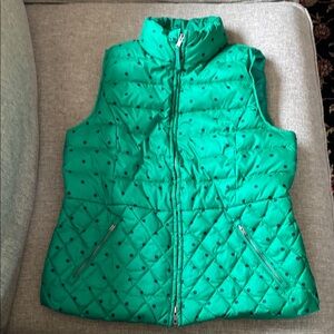 Talbots Green Quilted Vest